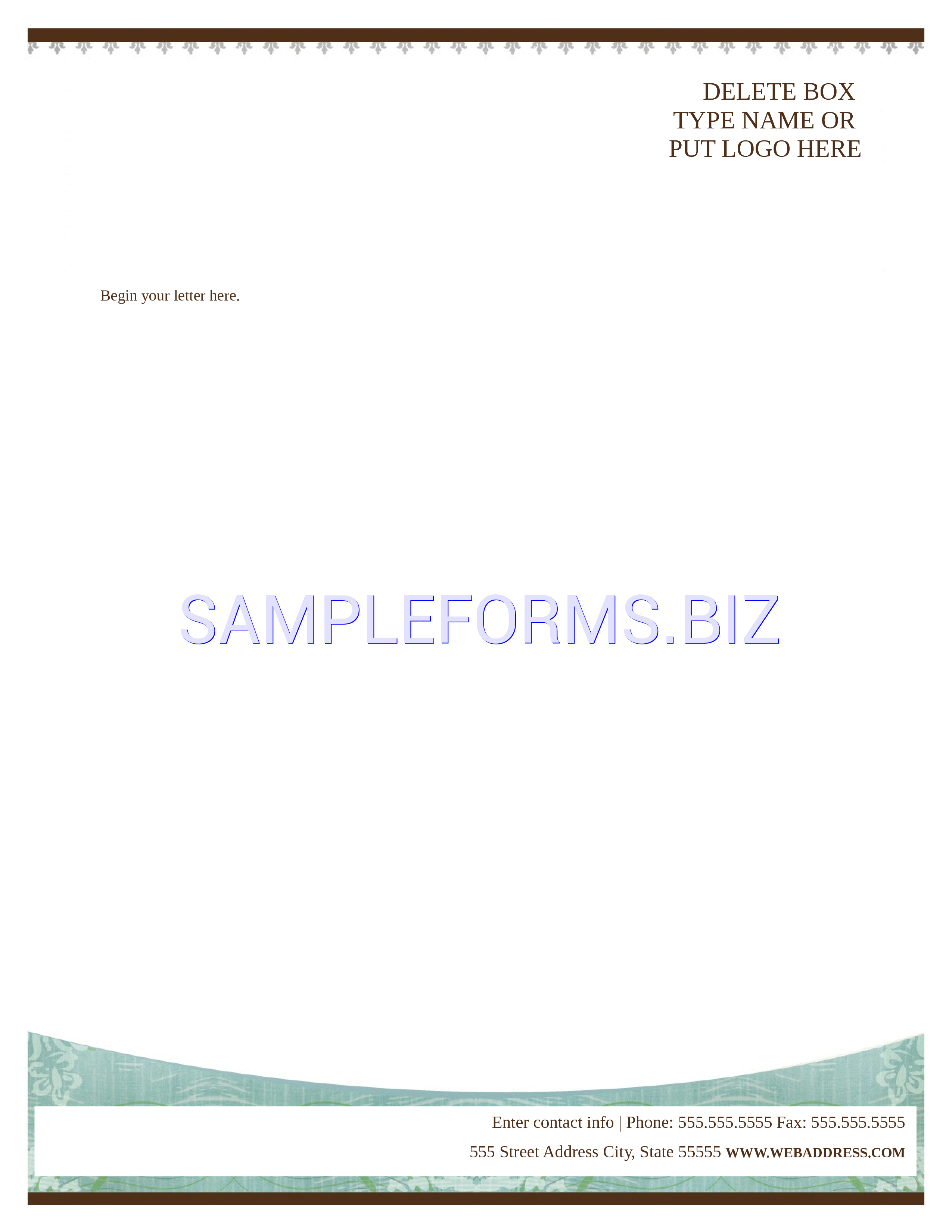 Preview free downloadable Letterhead (Health Modern Design) in PDF (page 1)